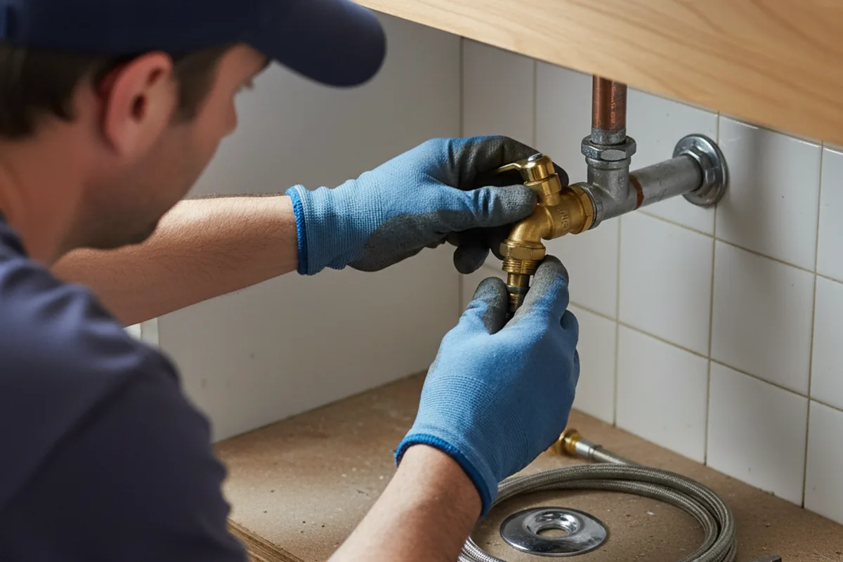 Shutoff valve and fitting work during Faucet and Fixture Repair in East Machias